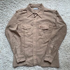 Vintage Christian Dior Brown Long-Sleeve Button Up